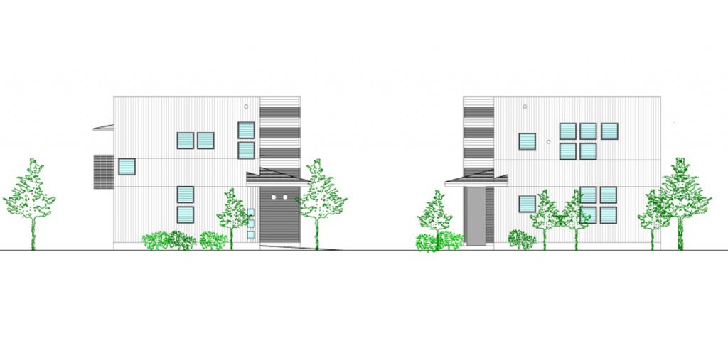 杉並の家 立面図